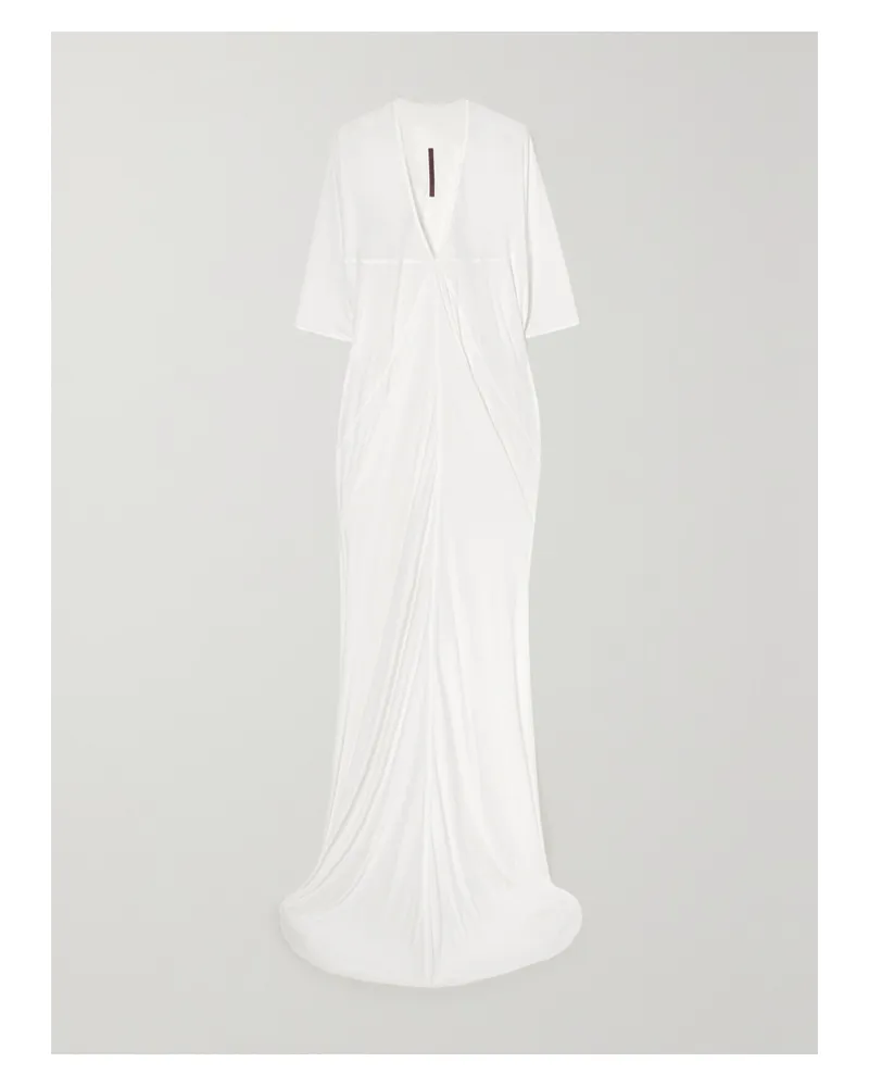 Rick Owens Drapiertes Maxikleid Aus Jersey - Elfenbein Elfenbein