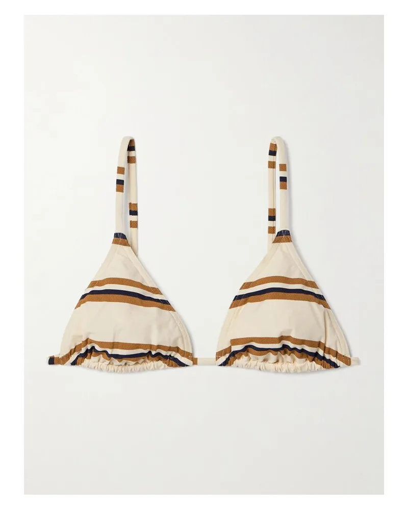 Eres Mariniere Flots Bikini-oberteil Mit Streifen - Creme Creme