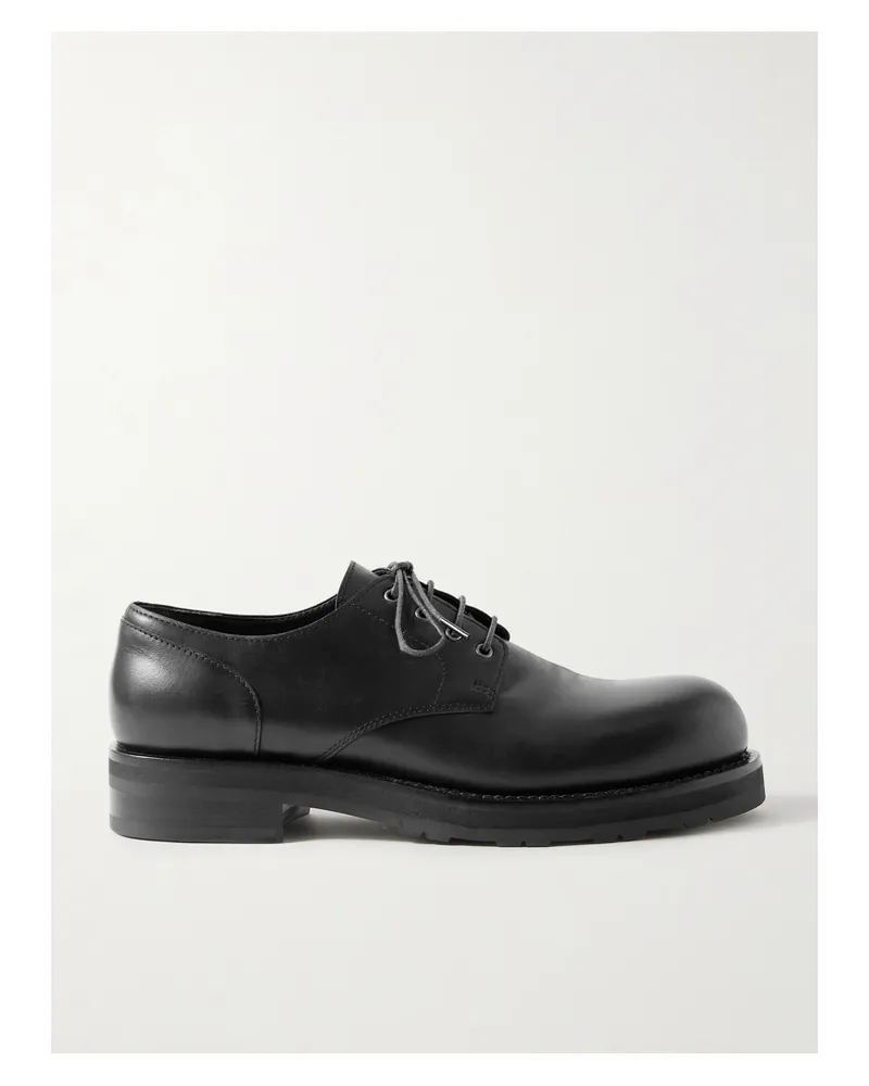 The Row Leather Derby Shoes - Black Black
