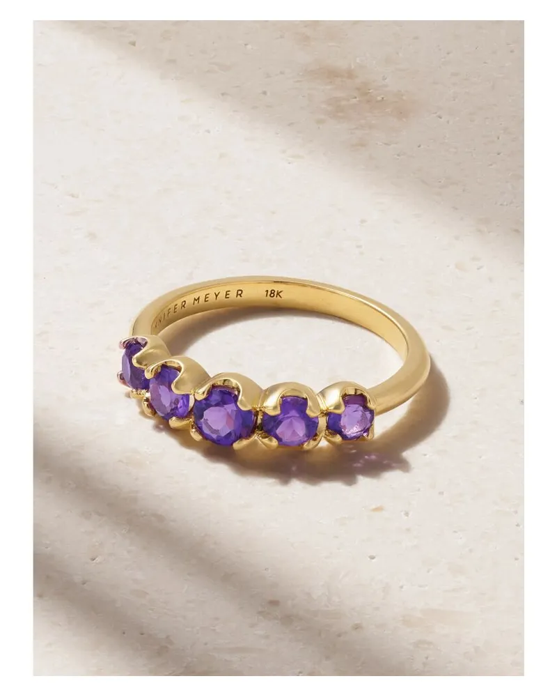 Jennifer Meyer Ring Aus 18 Karat Gold Mit Amethysten Gold