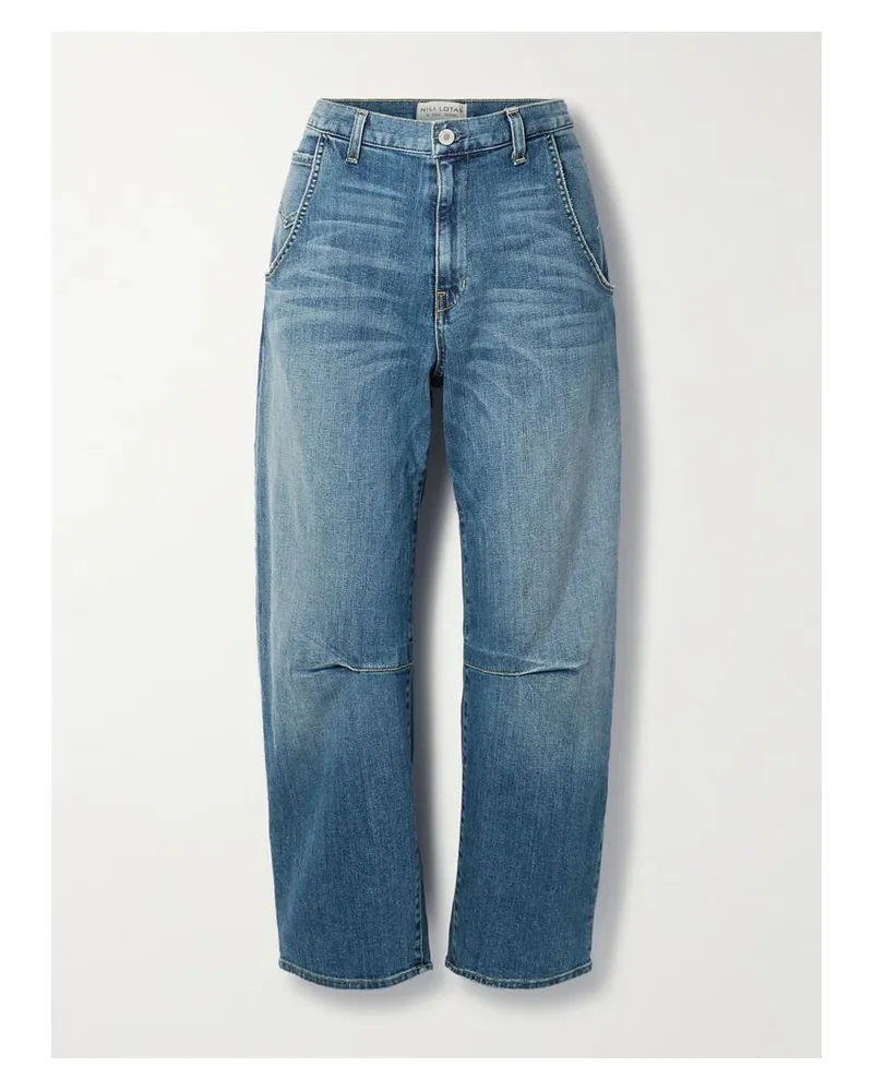 Nili Lotan Emerson Halbhohe Barrel-jeans - Blau Blau