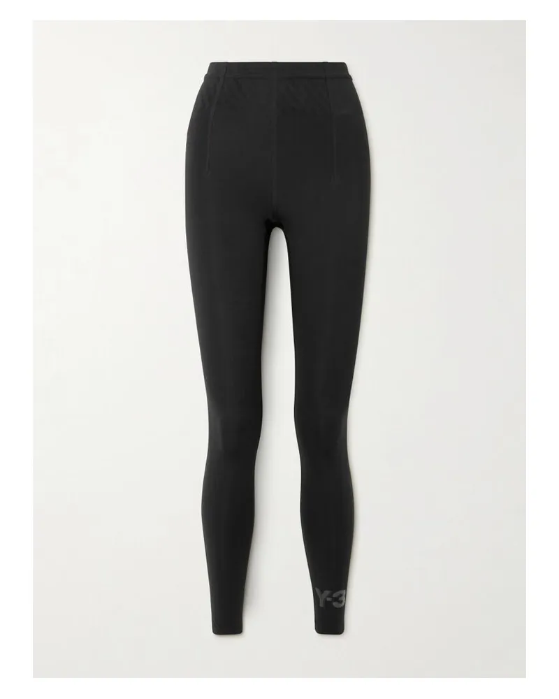 adidas Y-3 Leggings Aus Stretch-jersey - Schwarz Schwarz