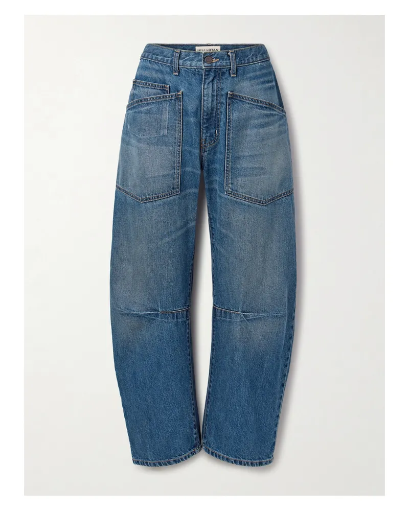 Nili Lotan Shon Hoch Sitzende Barrel-jeans - Blau Blau
