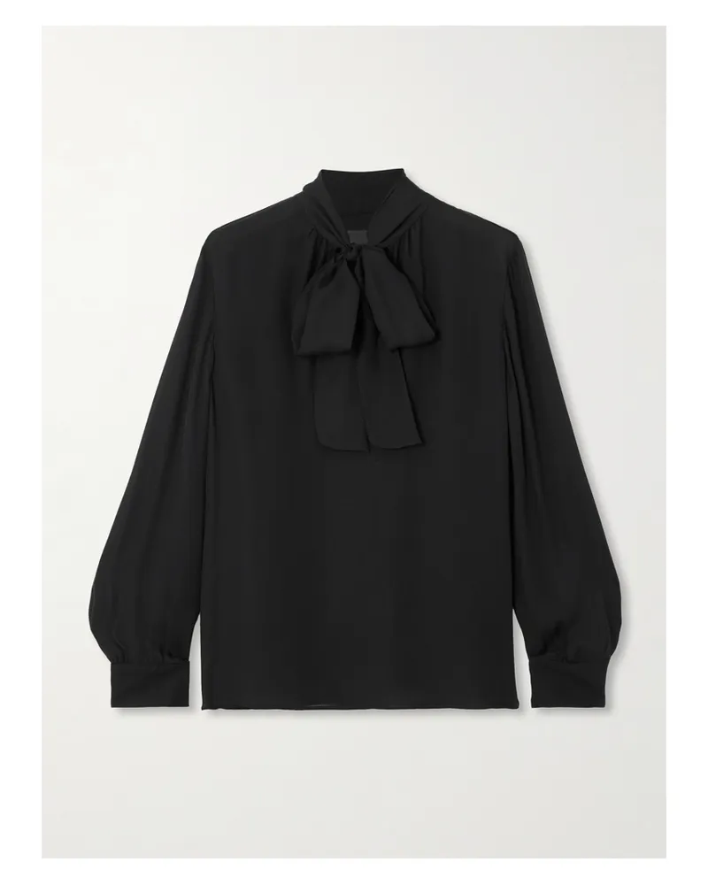 Nili Lotan Janese Schluppenbluse Aus Seidenchiffon - Schwarz Schwarz