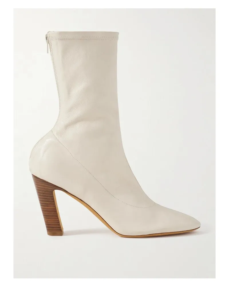 KHAITE Apollo Sock Boots Aus Leder - Creme Creme