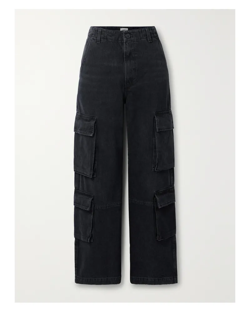 Citizens of humanity Net Sustain Delena Cargo Hoch Sitzende Jeans Mit Geradem Bein Aus Bio-denim - Schwarz Schwarz
