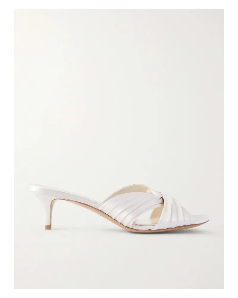 Le Monde Béryl Antonia Satin Mules - Neutrals Neutrals