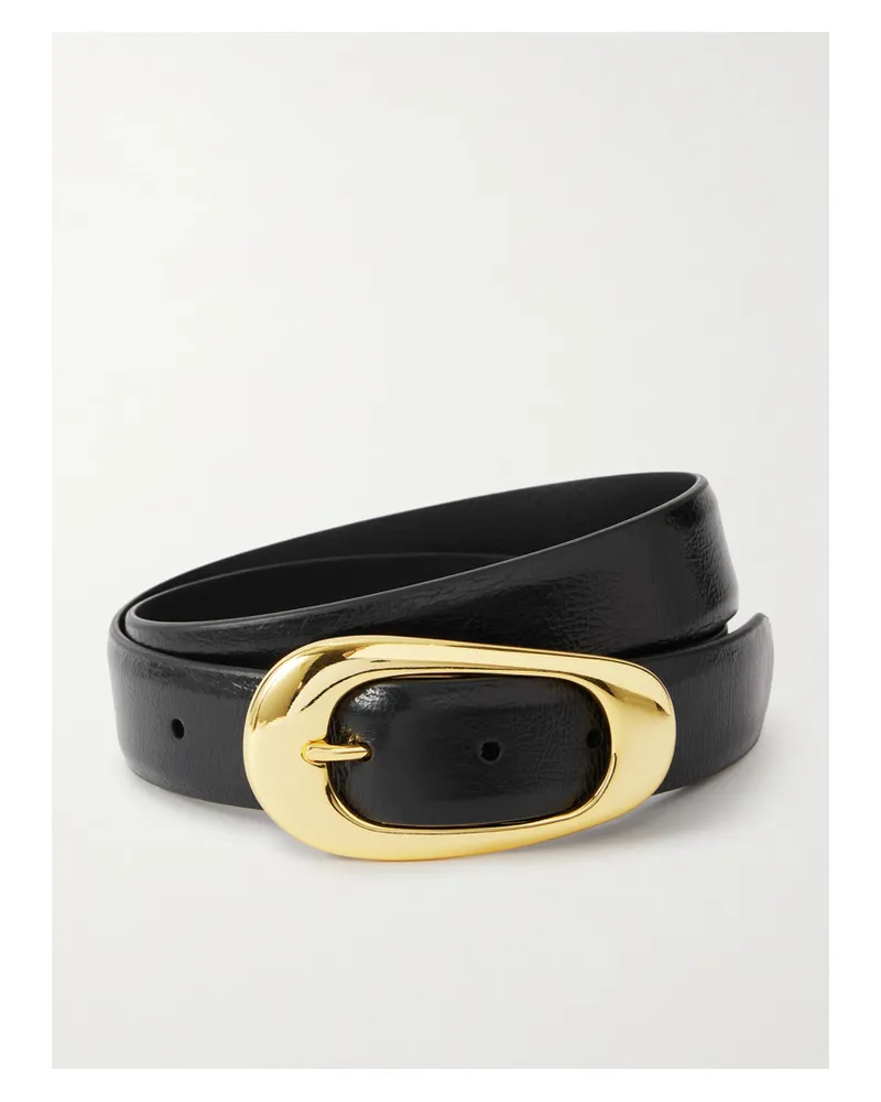 Anderson's Textured Patent-leather Belt - Black Black