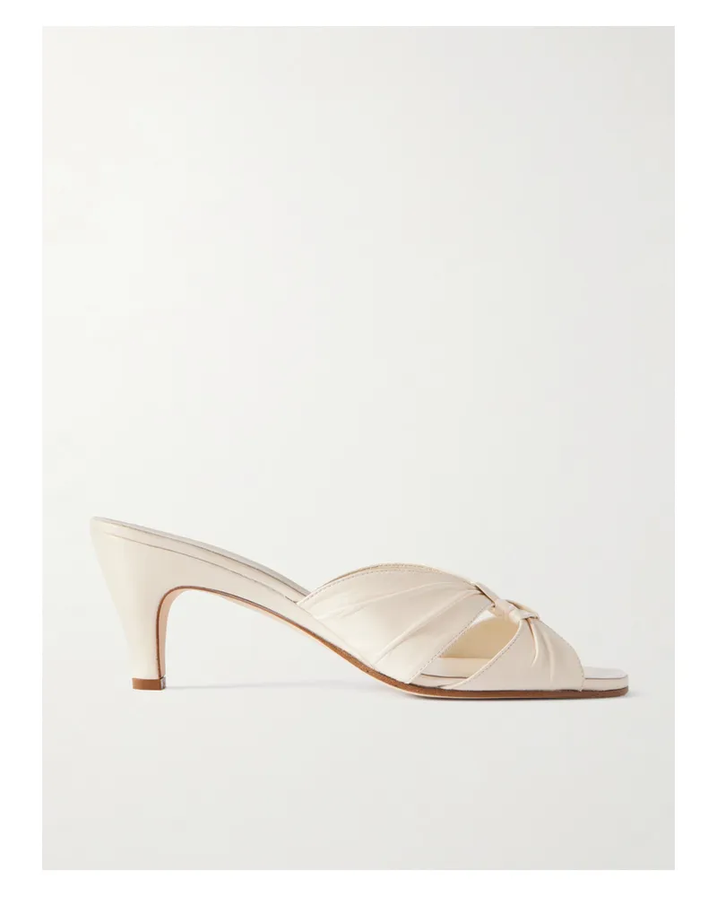 The Row Mules Aus Leder - Weiß Weiß