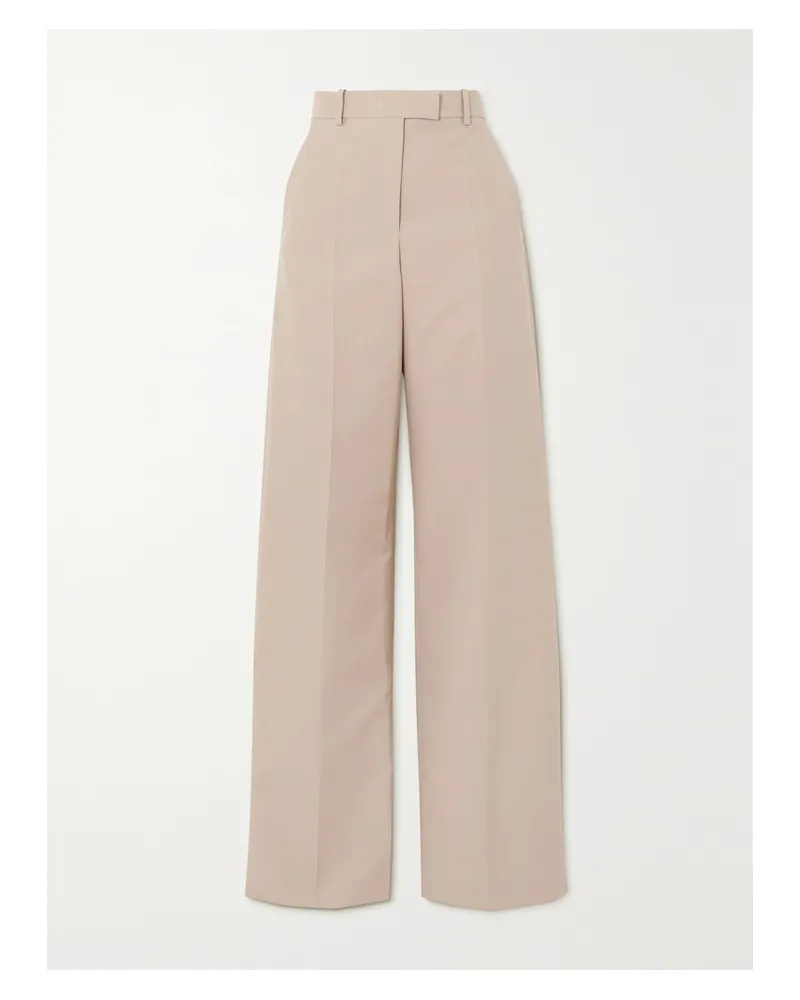 Valentino Garavani Hose Mit Geradem Bein Aus Grain De Poudre Aus Wolle - Neutral Neutral