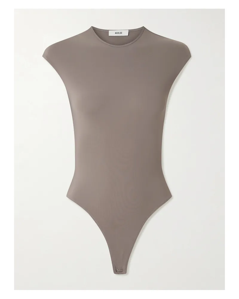 AGOLDE Agata Stretch-jersey Bodysuit - Brown Brown