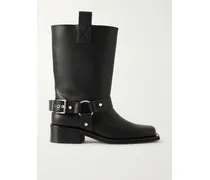 Buckled Biker Boots - Black