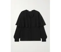 Chloé Mehrlagige Bluse aus Seiden-georgette Schwarz