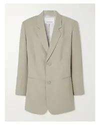 FRANKIE Shop Aiden Blazer aus Twill Grün