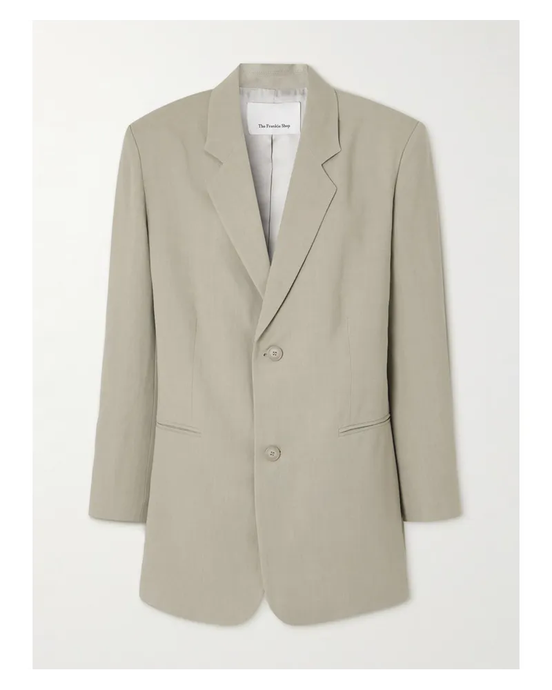 FRANKIE Shop Aiden Blazer aus Twill Grün