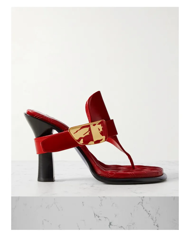 Burberry Mules Aus Lackleder Mit Verzierung - Rot Rot