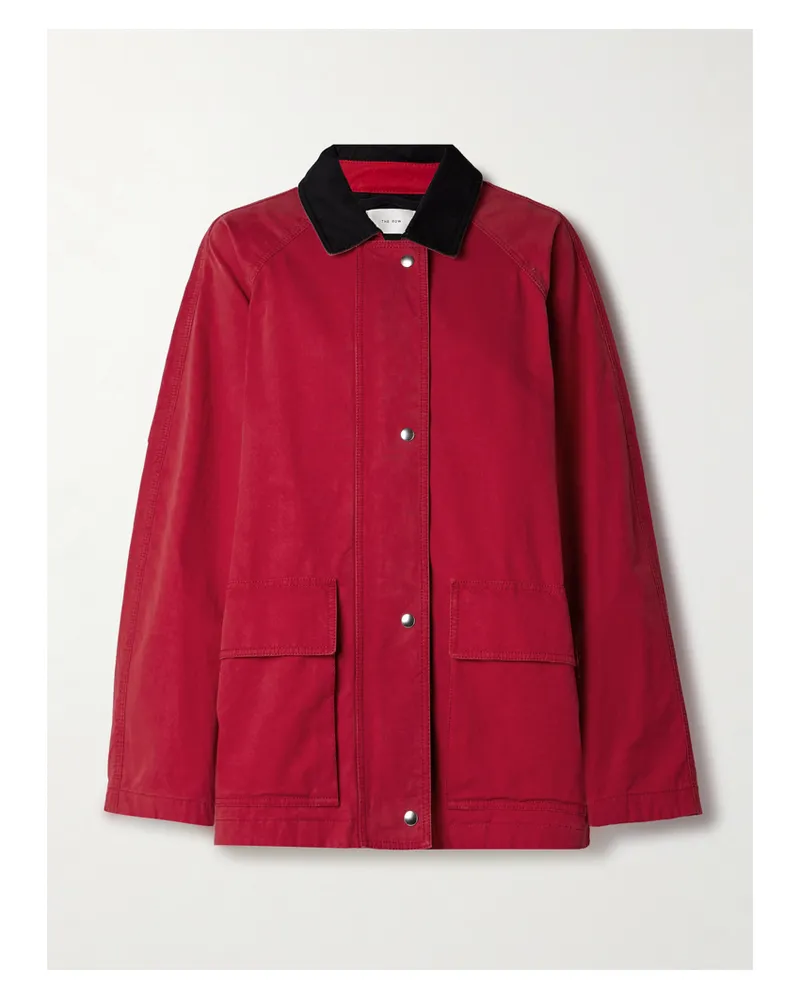 The Row Elodianna Zweifarbige Jacke Aus Baumwoll-canvas - Rot Rot