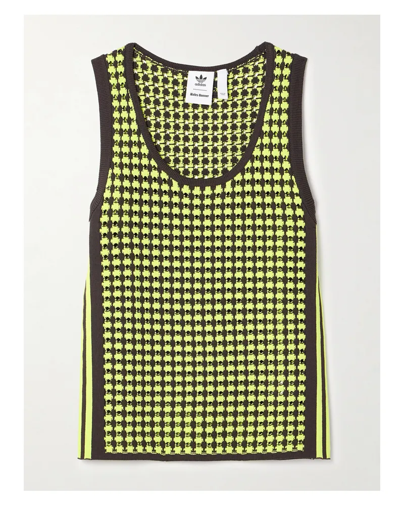 adidas Wales Bonner Tanktop Aus Recyceltem Häkelmaterial Mit Streifen - Braun Braun