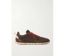 Quest Sneakers Aus Veloursleder Mit Ripsband - Braun