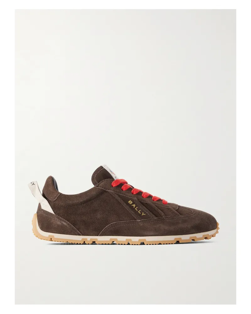 Bally Quest Sneakers Aus Veloursleder Mit Ripsband - Braun Braun