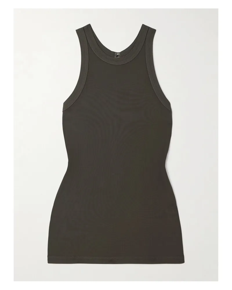 Totême Tanktop Aus Stretch-jersey - Grün Grün