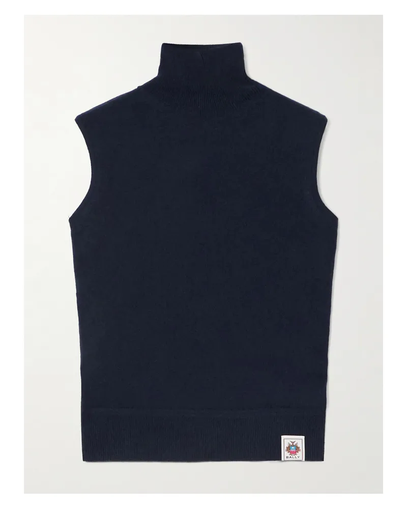 Bally Ärmelloser Stehkragenpullover Aus Kaschmir - Blau Blau