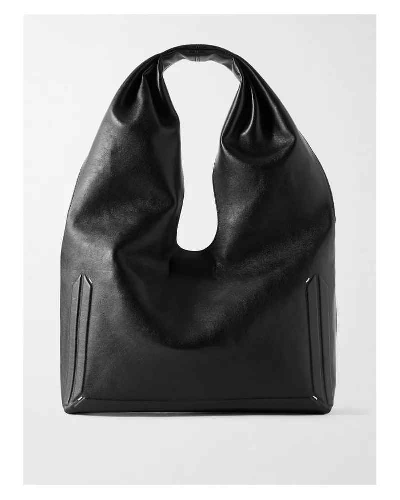 Maison Margiela Box Leather Shoulder Bag - Black Black