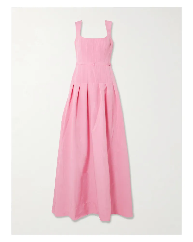 Rebecca Vallance Amaro Robe Aus Taft Mit Falten Und Gürtel - Pink Pink
