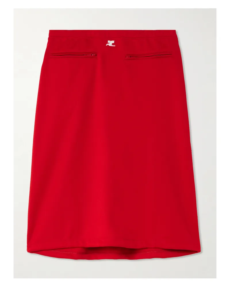 Courrèges Rock Aus Jersey Mit Applikation - Rot Rot