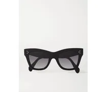 Oversized-sonnenbrille Mit Cat-eye-rahmen Aus Azetat - Schwarz
