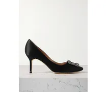Hangisi 70 Crystal-embellished Satin Pumps - Black