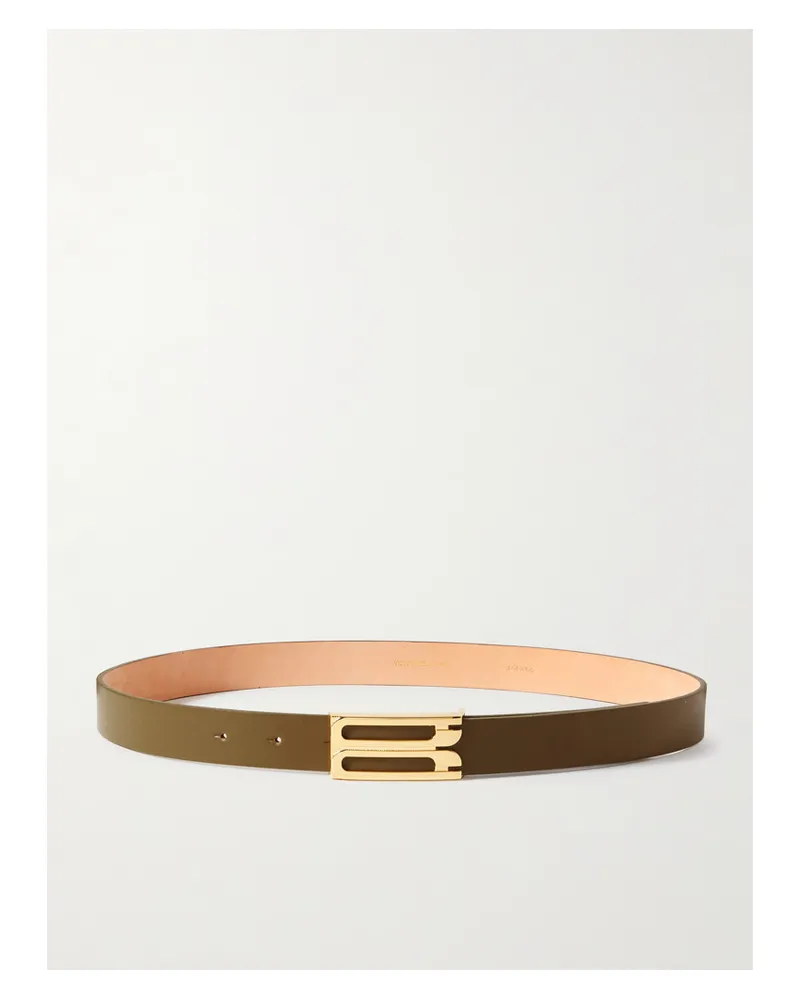 Victoria Beckham Frame Leather Belt - Green Green