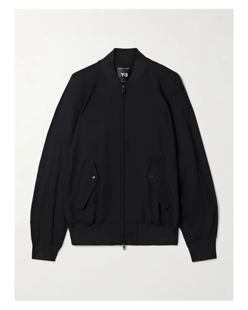 adidas Y-3 Jacke Aus Twill - Schwarz Schwarz