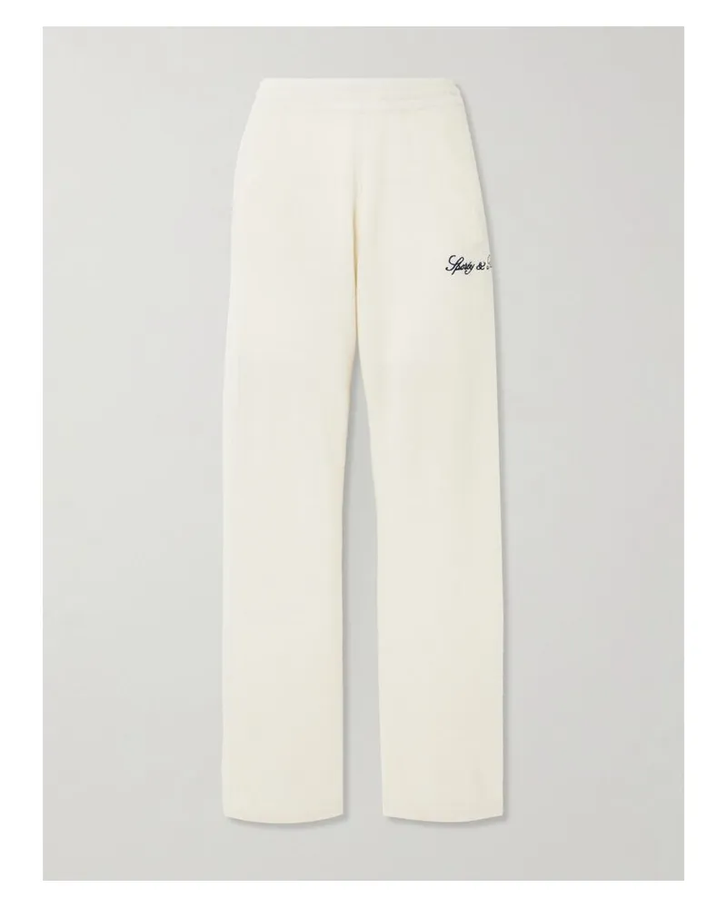 SPORTY & RICH Vendome Jogginghose Aus Einer Kaschmir-wollmischung - Creme Creme