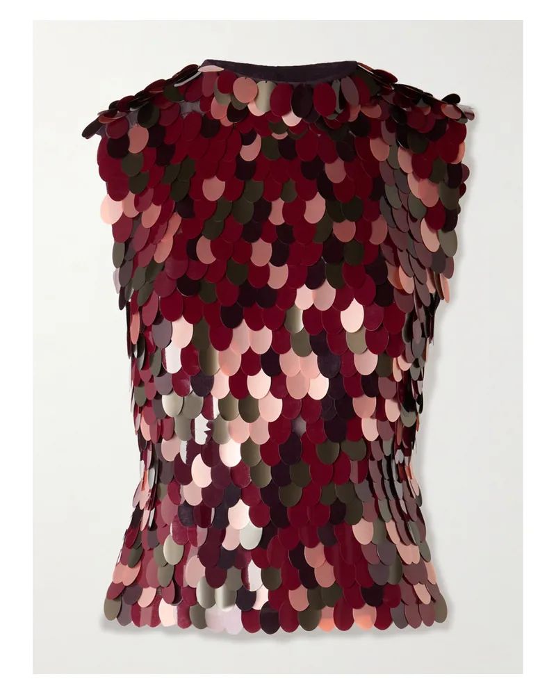 Dries van Noten Top Aus Tüll Mit Pailletten - Rot Rot