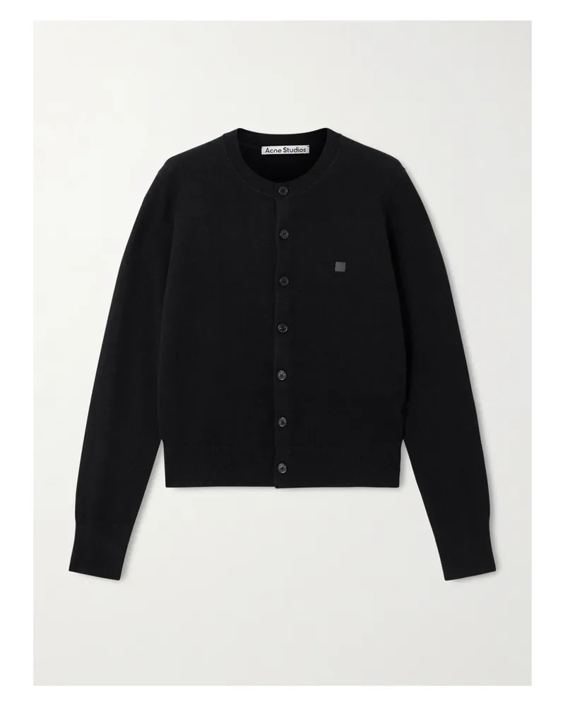Acne Studios Cardigan Aus Einer Woll-yakwollmischung - Schwarz Schwarz