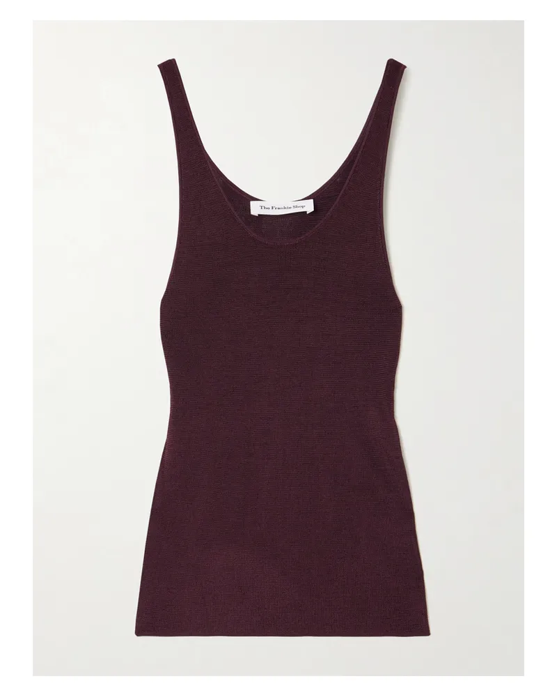 FRANKIE Shop Rivo Tanktop Aus Strick - Burgunder Burgunder