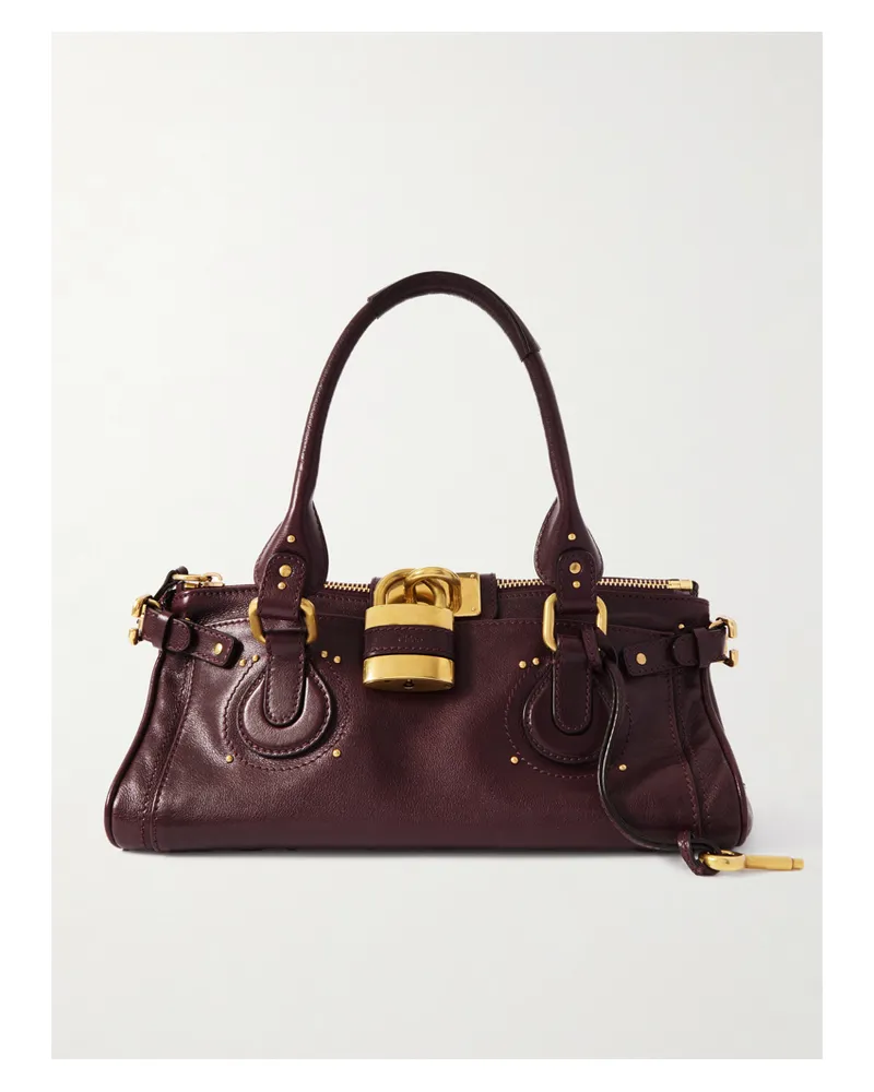 Chloé Paddington Tote Aus Leder Mit Verzierungen - Burgunder Burgunder