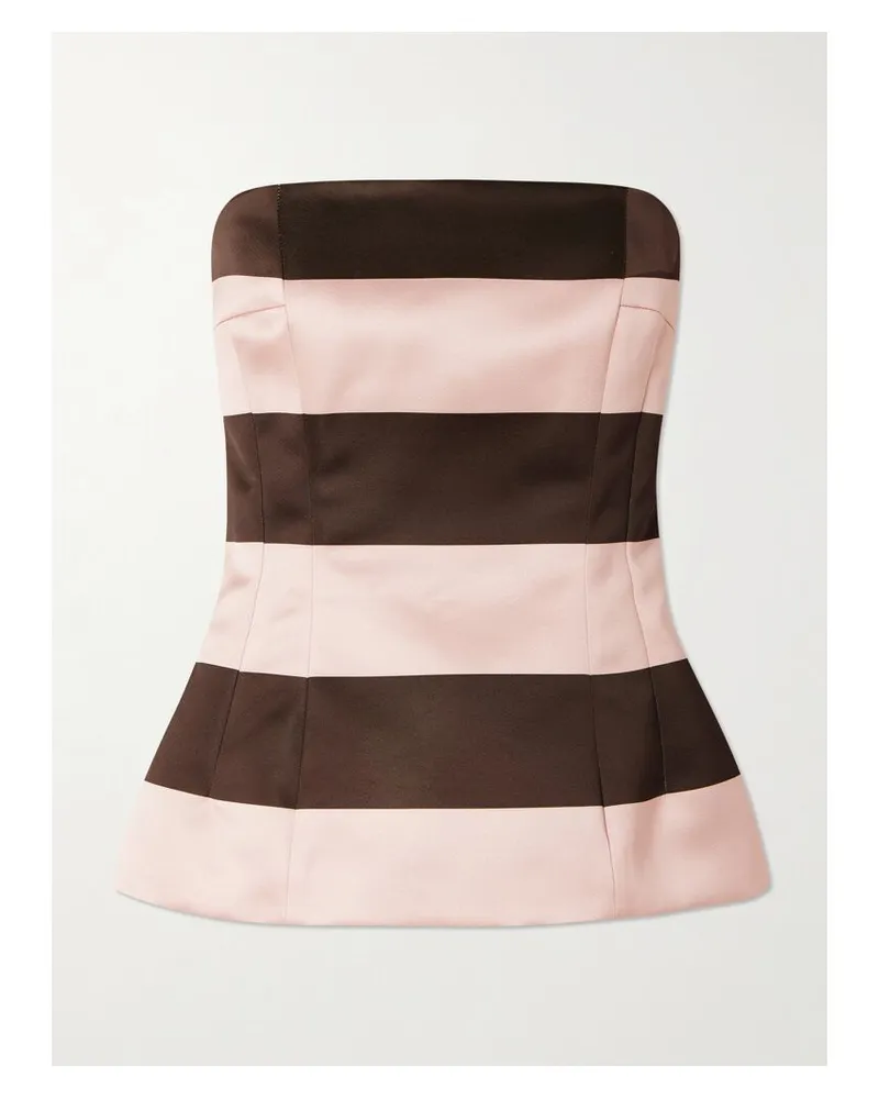EMILIA WICKSTEAD Kerina Trägerloses Bustier Aus Duchesse-satin - Pink Pink
