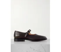 Tabi Flache Mary-jane-schuhe Mit Geteilter Kappe Aus Leder - Braun