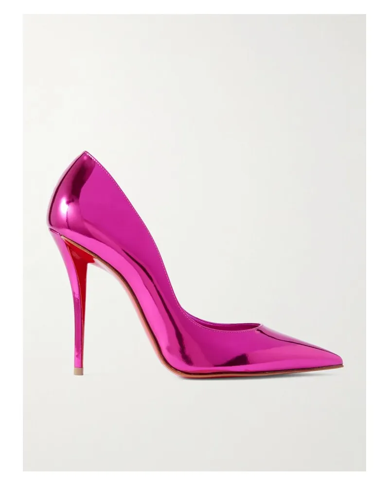 Christian Louboutin Miss Z 100 Pumps Aus Leder Mit Spiegeleffekt - Pink Pink