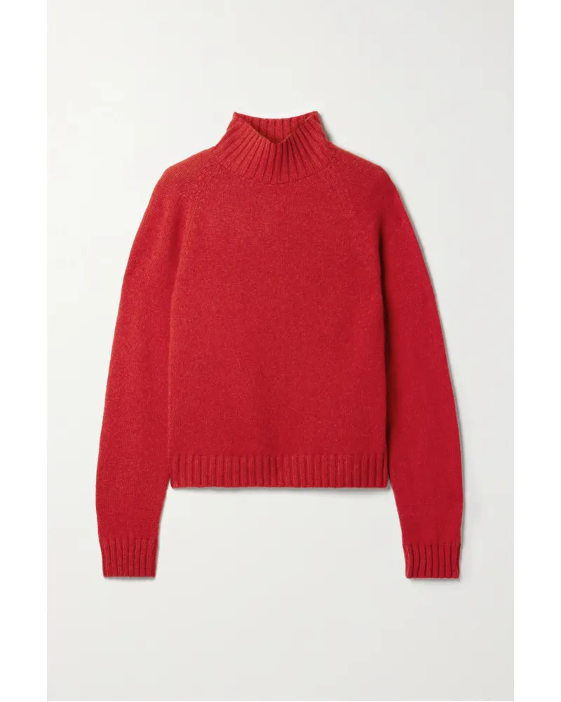 The Elder Statesman Rollkragenpullover aus Kaschmir Rot