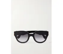 First Sonnenbrille Mit D-rahmen Aus Azetat Mit Verzierungen - Schwarz