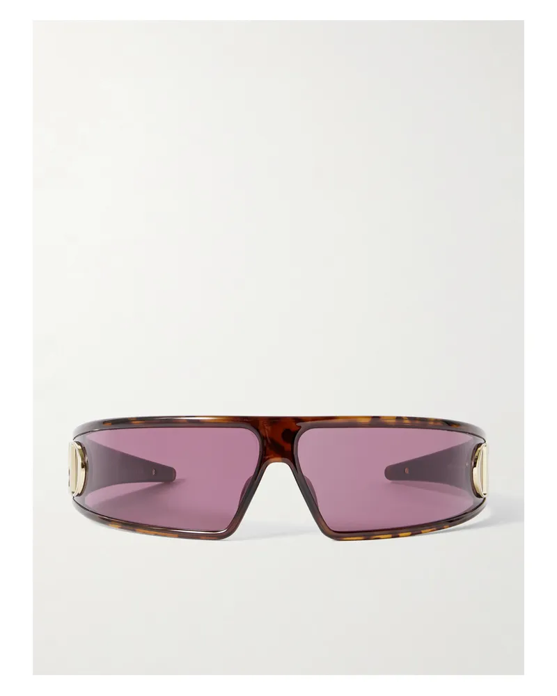 Dior Verydior M1u Umlaufende Sonnenbrille Aus Azetat In Hornoptik Horn