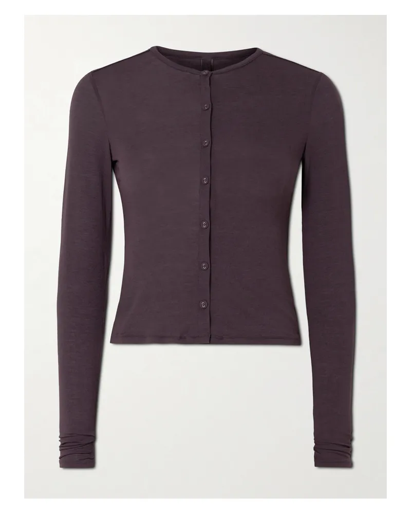 SKIMS Sheer Modal Cardigan – Phoenix – Cardigan Aus Einer Modalmischung - Braun Braun