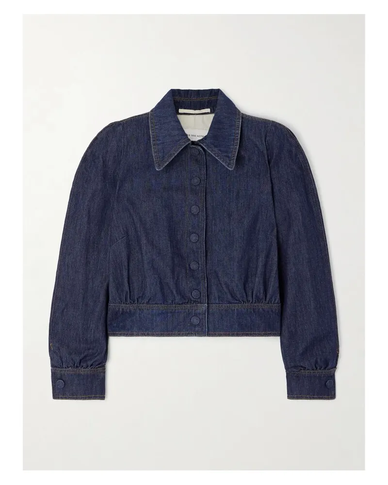 Dries van Noten Verkürzte Jeansjacke - Blau Blau