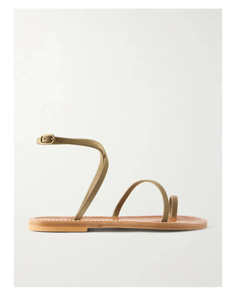 K.Jacques  Loki Leather Thong Sandals - Green Green