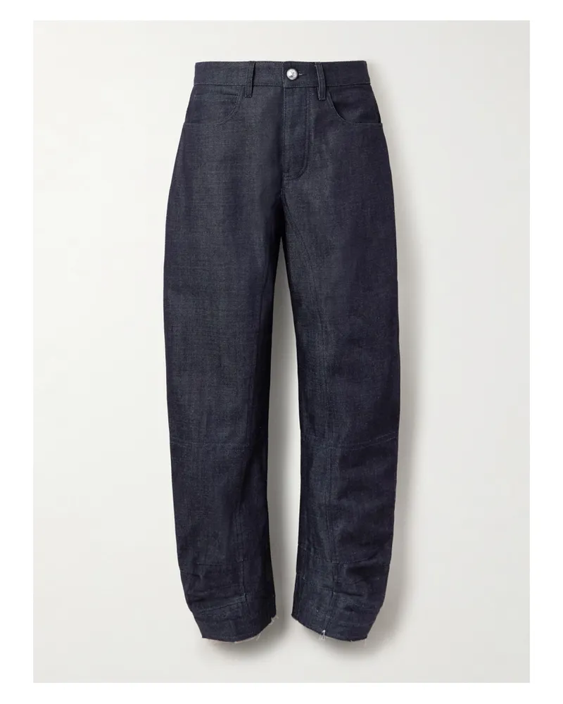 Jil Sander Halbhohe Barrel-jeans - Blau Blau