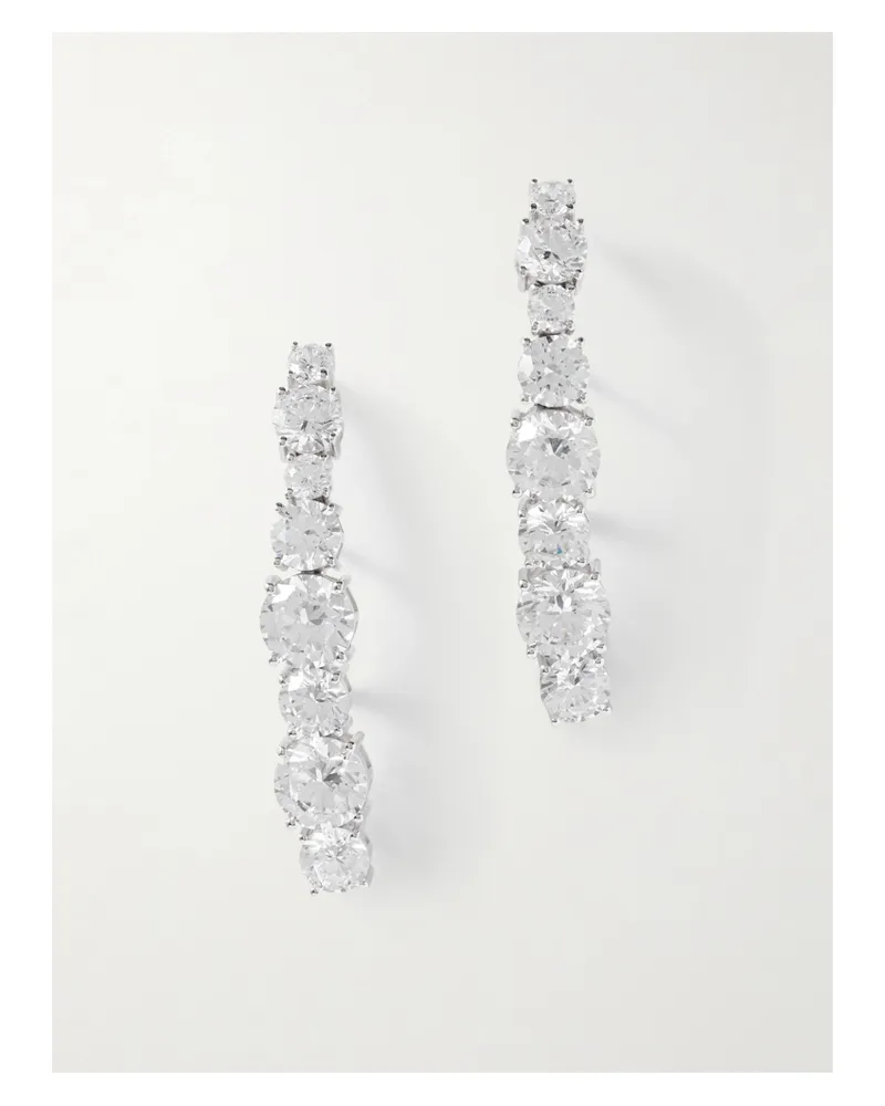 Completedworks Rhodium-plated Cubic Zirconia Earrings - Silver Silver