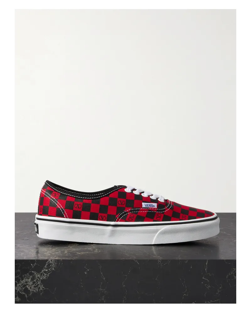 Valentino Garavani Vans Authentic Sneakers Aus Kariertem Canvas - Rot Rot